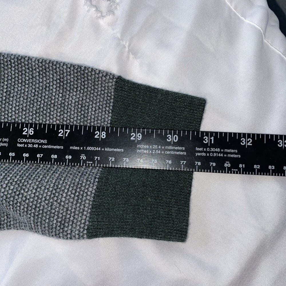 UNTUCKit 100% Merino Wool 1/4 Zip Men's Pullover sweater Sz XL Green/Gray - Picture 5 of 8